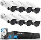 4COVR IP Security Camera System PoE Built-in Mic, 8CH 4K H.265 NVR by 4COVR