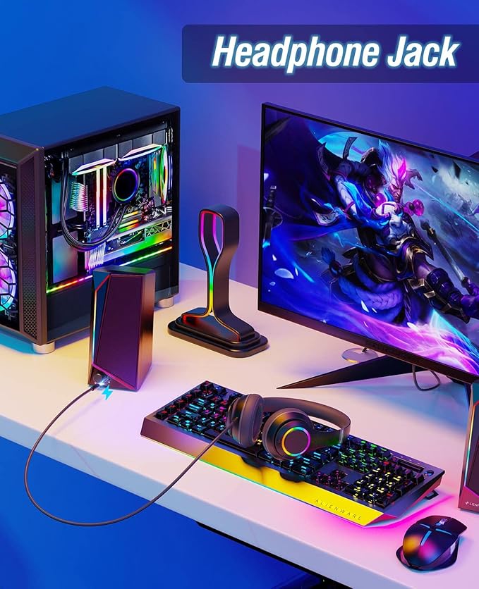LENRUE Computer Speakers, USB/USB-C Powered PC Speakers - Image 4