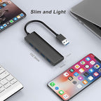 USB 3.0 Hub, 4-Port USB Hub USB Splitter USB Expander Ultra Slim Portable USB - Image 7