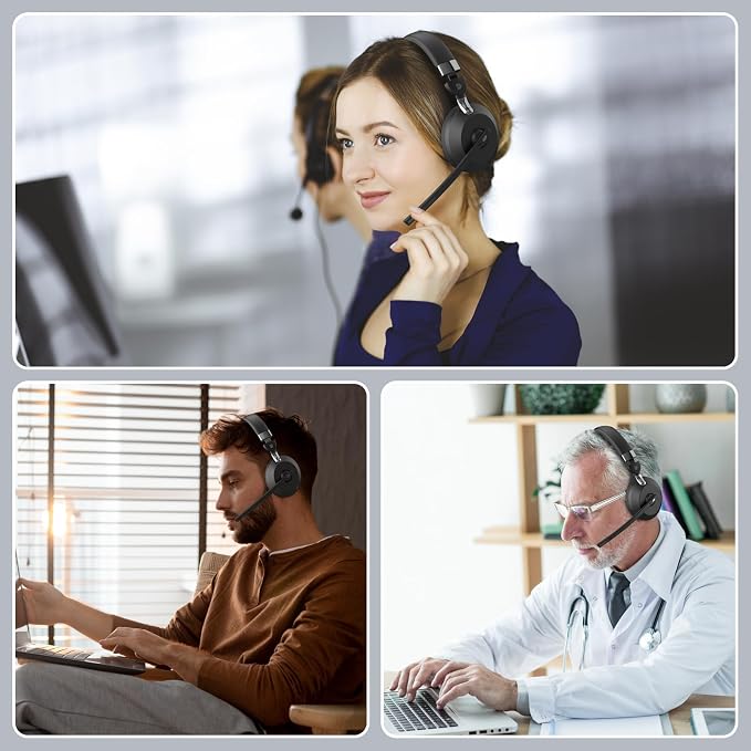 Wireless Headset with Mic for Work, Wireless Headset for Work from - Image 7