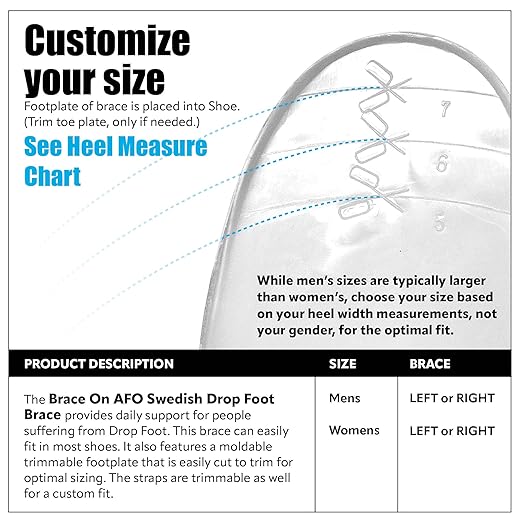BraceOn AFO Swedish Foot Stabilizer, Drop Foot Brace - Image 3