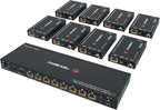 J-Tech Digital HDMI 2.0 4K Extender Splitter Over Single Cable CAT6 by J-TechDigital