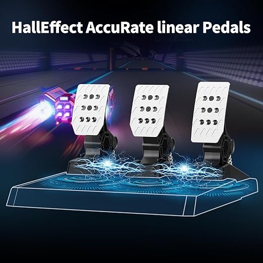 DOYO Racing Pedals, PC Gaming Steering Wheel Metal Pedal Set - Image 6