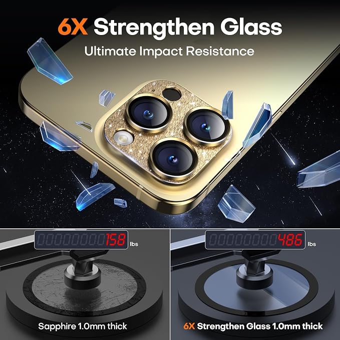 Camera Lens Protector for iPhone 16 Pro Max/16 Pro/15 Pro Max/15 Pro/14 Pro - Image 6