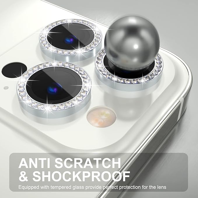 Choiche [3+1 for iPhone 14 Pro/iPhone 14 Pro Max Camera Lens Protector Bling - Image 3