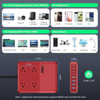 200W Charging Station, 12-in-1 USB C Power Strip - Image 7