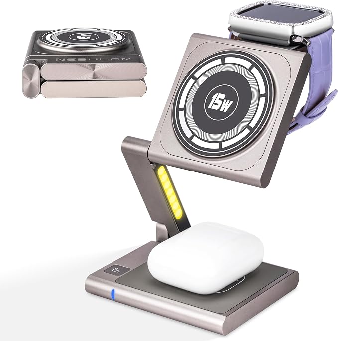 Fast Wireless Charging Station, Foldable by NEBULON