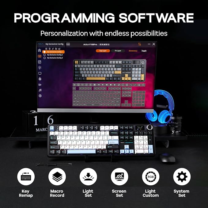 EPOMAKER X Aula F108 PRO Wireless Gaming Keyboard - Image 7