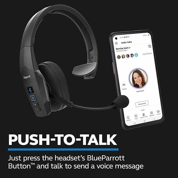 BlueParrott B450-XT Mono Bluetooth Wireless Headphones 96% Noise Canceling Over - Image 5