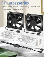 Wathai 80mm x 80mm x 25mm USB Fan 5V - Image 7