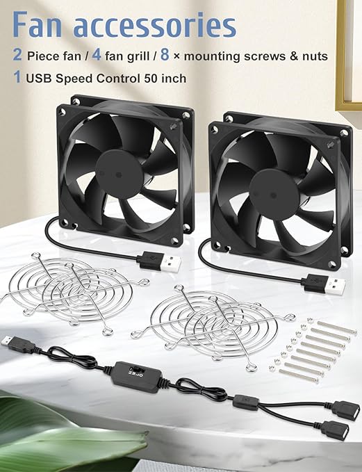 Wathai 80mm x 80mm x 25mm USB Fan 5V - Image 7