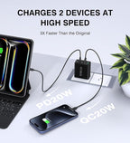USB C Wall Charger, 50W Type C Charger Block 5-Port Fast Charging Blocks - Image 3