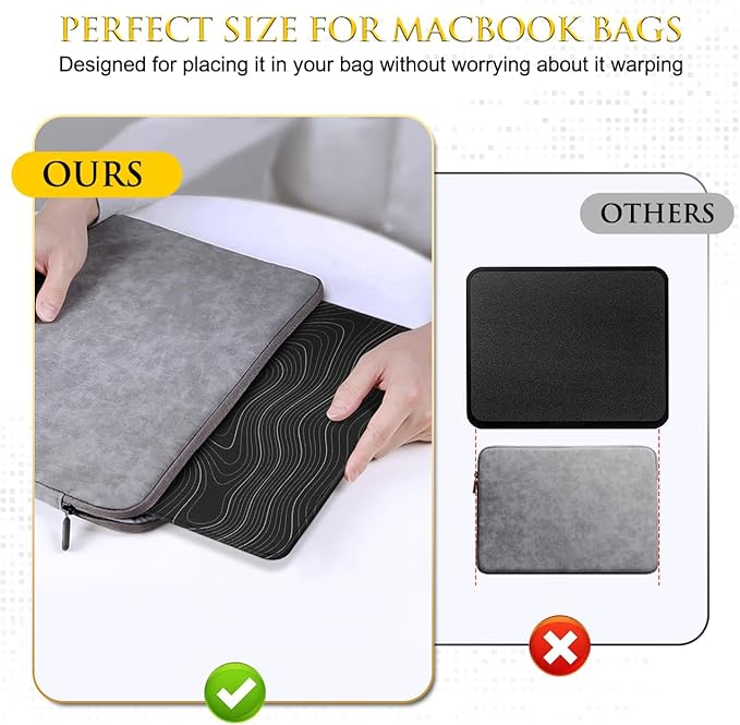 JIKIOU 3 Pack Mouse Pad with Stitched Edge, Comfortable Mouse Pads with - Image 6