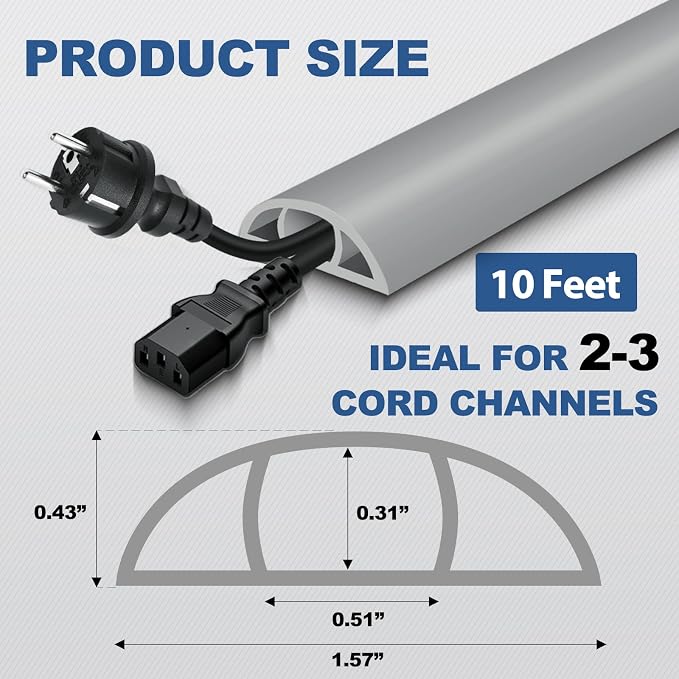 Floor Cord Cover for Wires on Floor Self Adhesive Cord Hider Floor Cable - Image 6