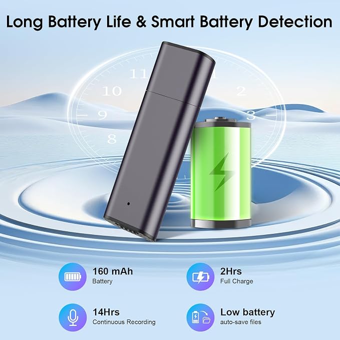 64GB Voice Recorder Digital Voice Activated Recorder USB Recording Device - Image 6