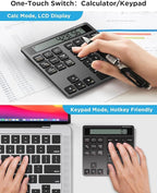 Bluetooth Number Pad, Wireless Numeric Keypad Calculator - Image 7