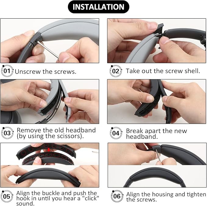 Replacement Headband Pad for Bose QuietComfort 45 QC35 QC35 II Headphones - Image 2