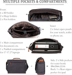 ESTARER Men Messenger Bag 17-17.3 Inch Laptop Bag Water-resistant Canvas - Image 5