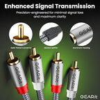 GEARit RCA Cable 2RCA Male to 2RCA Male Stereo Audio Cables Shielded Braided - Image 5