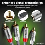 GEARit RCA Cable 2RCA Male to 2RCA Male Stereo Audio Cables Shielded Braided - Image 5