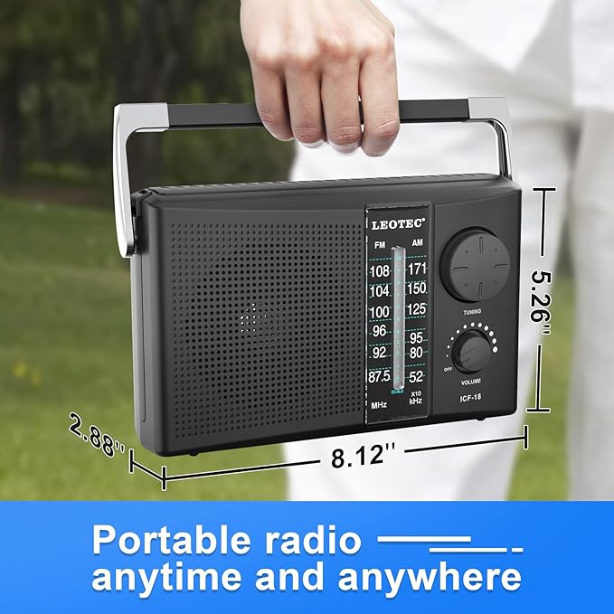 LEOTEC Portable AM FM Radio - Image 6