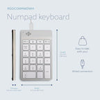 R-Go Number Pad Keyboard, USB-C/A Wired, Mini Numeric Keypad - Image 4