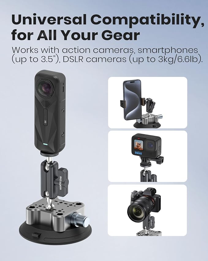 4.5" Suction Cup Camera Mount Universal Car Mount - Image 4