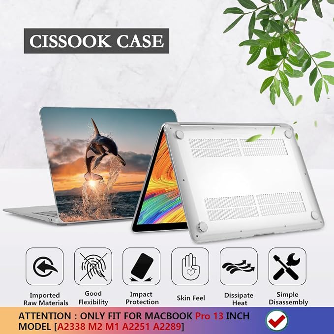 CISSOOK Compatible with MacBook Pro 13 inch Case 2023 2022 2021 2020 Release M2 - Image 6