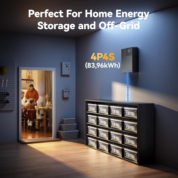Power Queen 12.8V 410Ah LiFePO4 Battery, 5248Wh Energy Lithium Battery Built in - Image 5