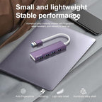 USB Hub, USB 3.0 Hub Aluminum Alloy Ultra Slim USB Splitter, Portable 4 Port - Image 6