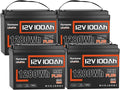 12V 100Ah LiFePO4 Battery MAX PLUS 4 Pack by HumsiENK