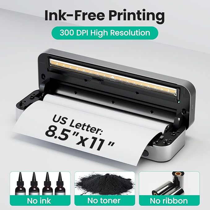 P1 Pro Thermal Printer, Large Format Portable Bluetooth Inkless Printer - Image 6
