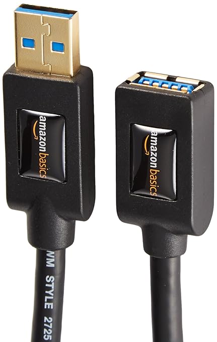 Amazon Basics 2-Pack USB-A 3.0 Extension Cable, 4.8Gbps High-Speed, Male to - Image 3