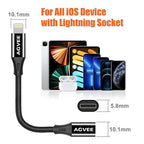 AGVEE 2 Pack 1ft Lightning Extension Cable, Braided Female to Male Extender - Image 7