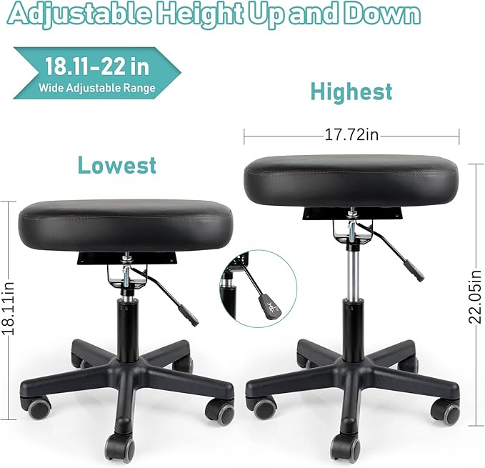 Footrest Stool Under Desk Adjustable Height and Tilt Angle Footrest Ottoman - Image 2
