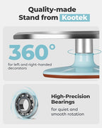 Kootek Aluminium Alloy Revolving Cake Stand 12 Inch Rotating Cake Turntable - Image 2