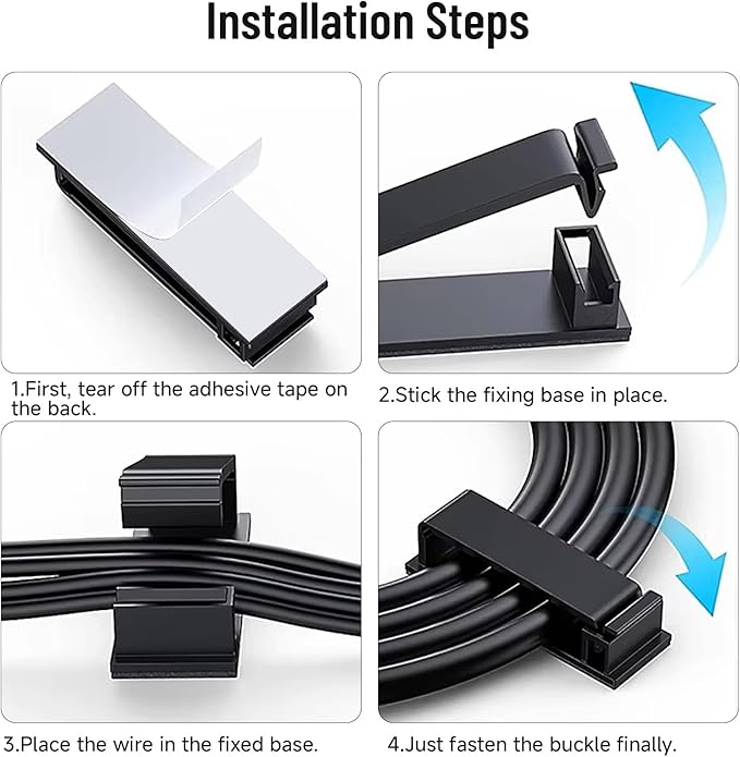 Adhesive Cable Clips Holder, Outdoor Light Clips, Sturdy Nylon Cord Wall - Image 6
