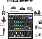 Dj Mixers 8 Channel Audio Mixer Sound Board - Image 5