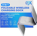 3-in-1 Foldable Magnetic Wireless Fast Charger – Travel Charging Pad Compatible by 21X%7CYourLifeSimplified