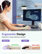 TECKNET Ergonomic Mouse, 4800 DPI Wireless Vertical Mouse - Image 2
