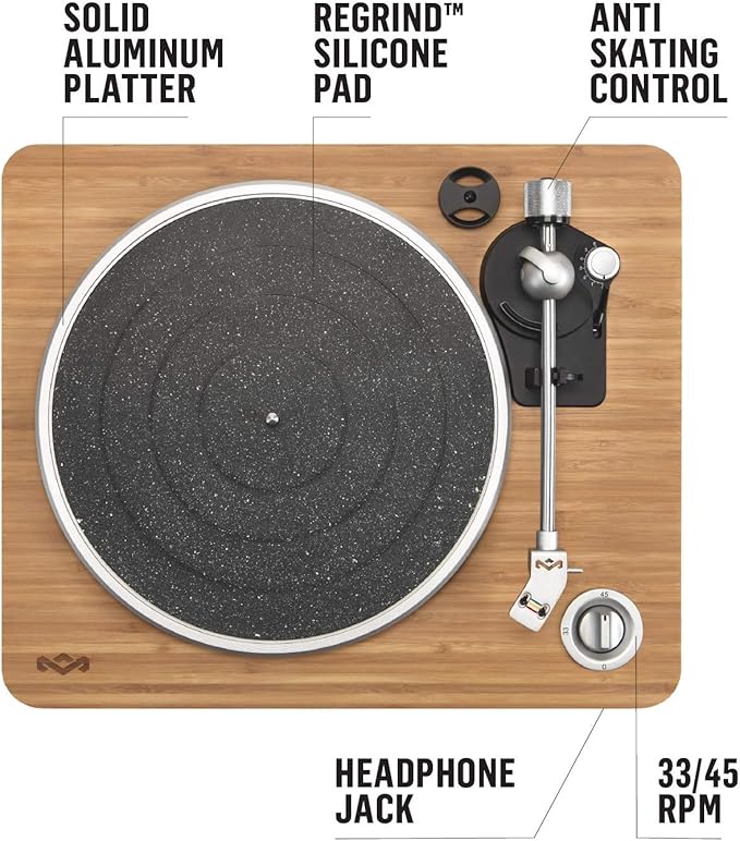 House of Marley Stir It Up Turntable, Vinyl Record Player - Image 3