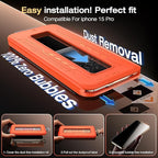 EGV 2 Pack Compatible for iPhone 15 Pro Privacy Screen Protector, 9H+ Military - Image 4