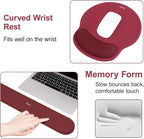 MOSISO Wrist Rest Support for Mouse Pad&Keyboard Set, Circle Curved Ergonomic - Image 5