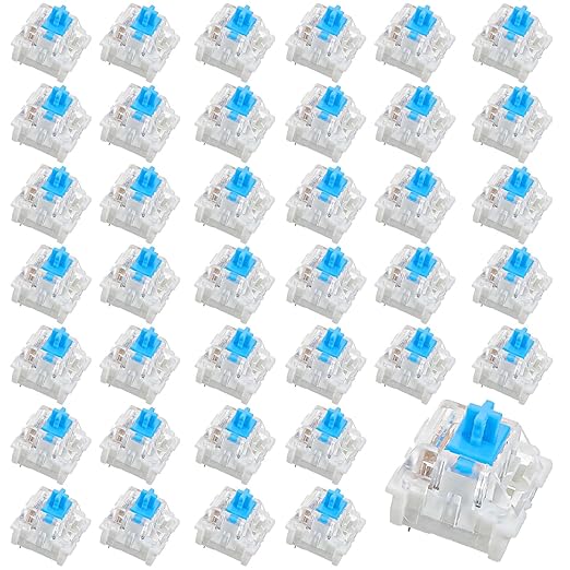 Sibba 40 Pcs Mechanical Keyboard Switches 3 Pin Blue Keyboard Clicker by Sibba