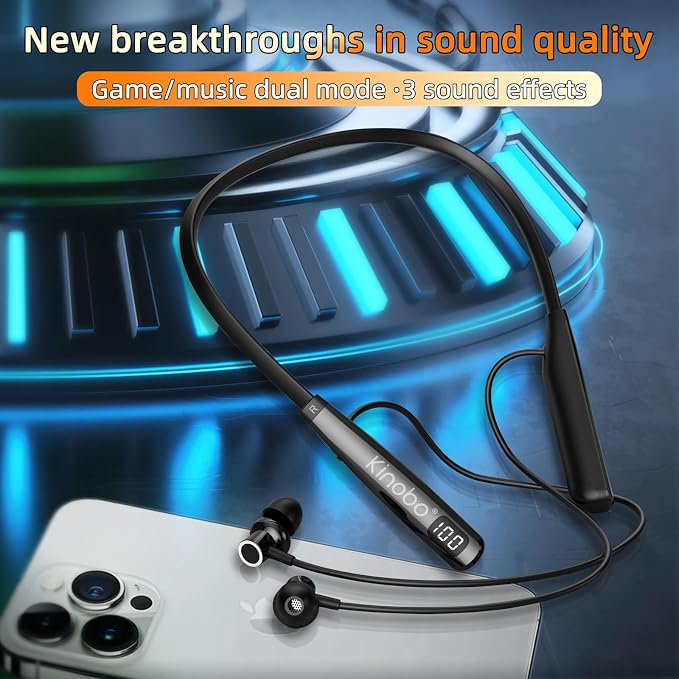 Neckband Bluetooth Headphones, 6.0 Bluetooth 100 Hours Playtime，IPX7 Sports - Image 8