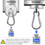 LOVIMAG Strong Magnetic Hooks, 70LBS Heavy Duty Magnet Hooks Strong Neodymium - Image 3