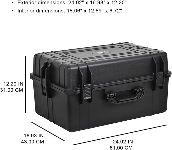 MEIJIA Portable Waterproof Protective Case, Hard Camera Case, Customized Fit - Image 4