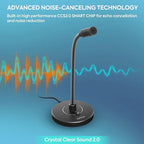CMTECK USB Computer Microphone G009, Noise-Cancelling Recording Desktop Mic - Image 5