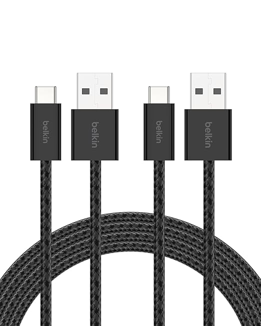 Belkin USB A to USB C Cable 2-Pack, 15W by Belkin
