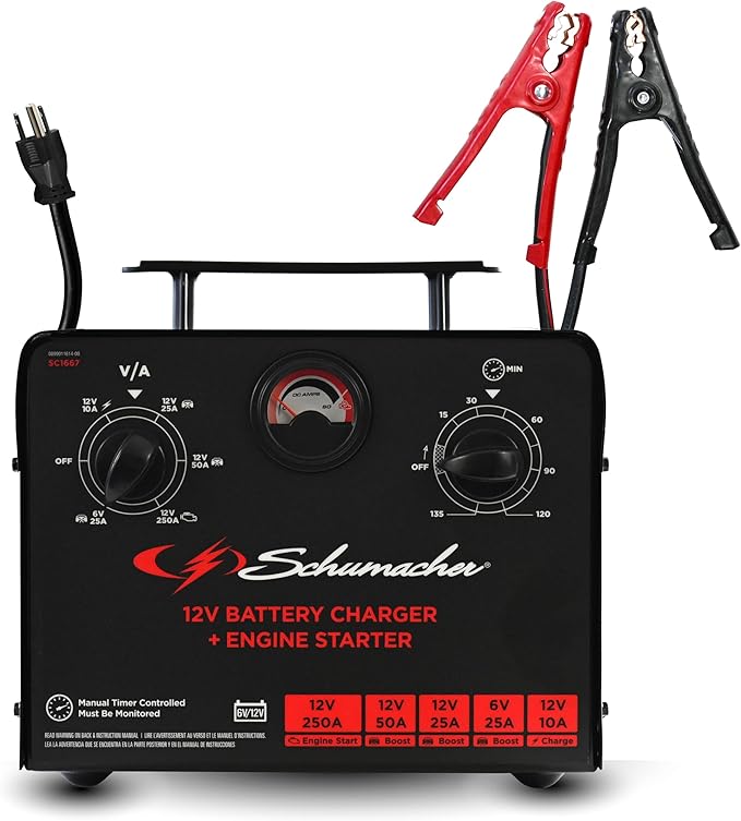 Schumacher Electric 6V/12V Time Controlled Battery Charger & Engine Starter by SchumacherElectric